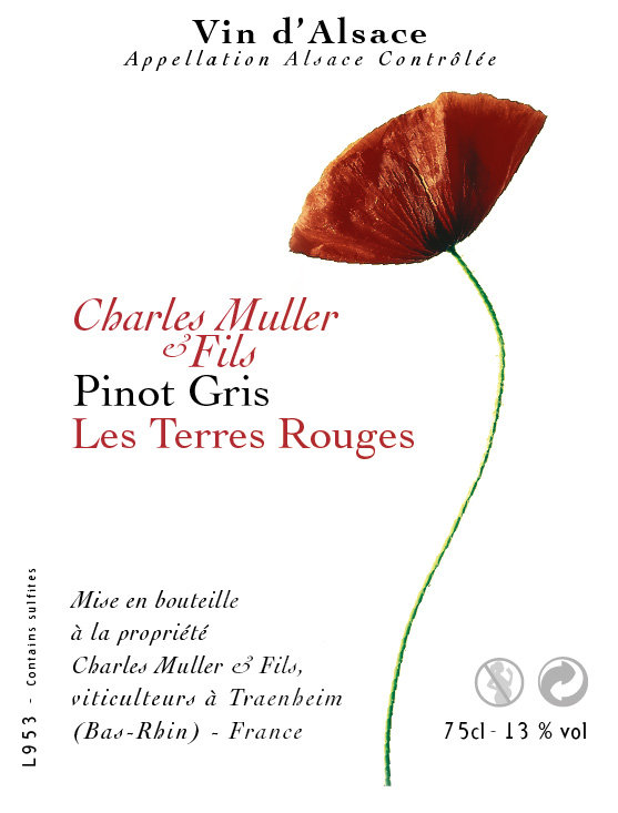 Pinot Gris Les Terres Rouges - Vins d'Alsace Charles Muller & Fils